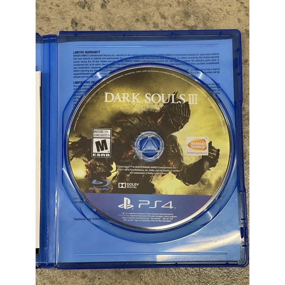 Dark Souls III Day One Edition PS4 2016 CIB Tested Soundtrack RPG M Rated Game